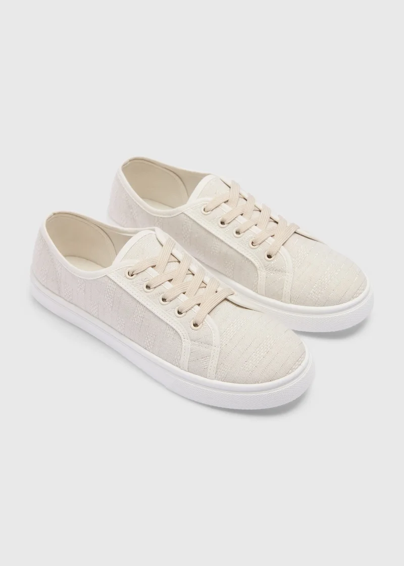 ماتلان Linen Slip On Trainers